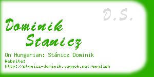 dominik stanicz business card