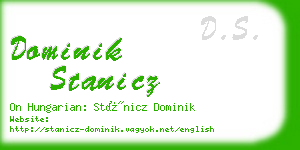 dominik stanicz business card